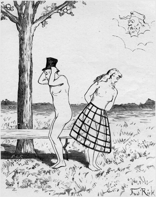 17. Adam and Eve are conscious of their nakedness.