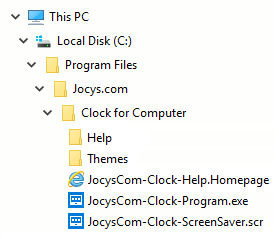 Jocys.com folder in Program Files