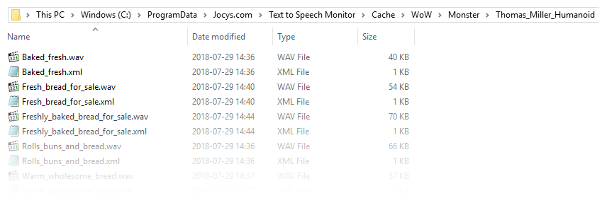 JocysCom TTS WoW Monitor Cache Folder JocysCom TTS WoW Monitor Cache Folder