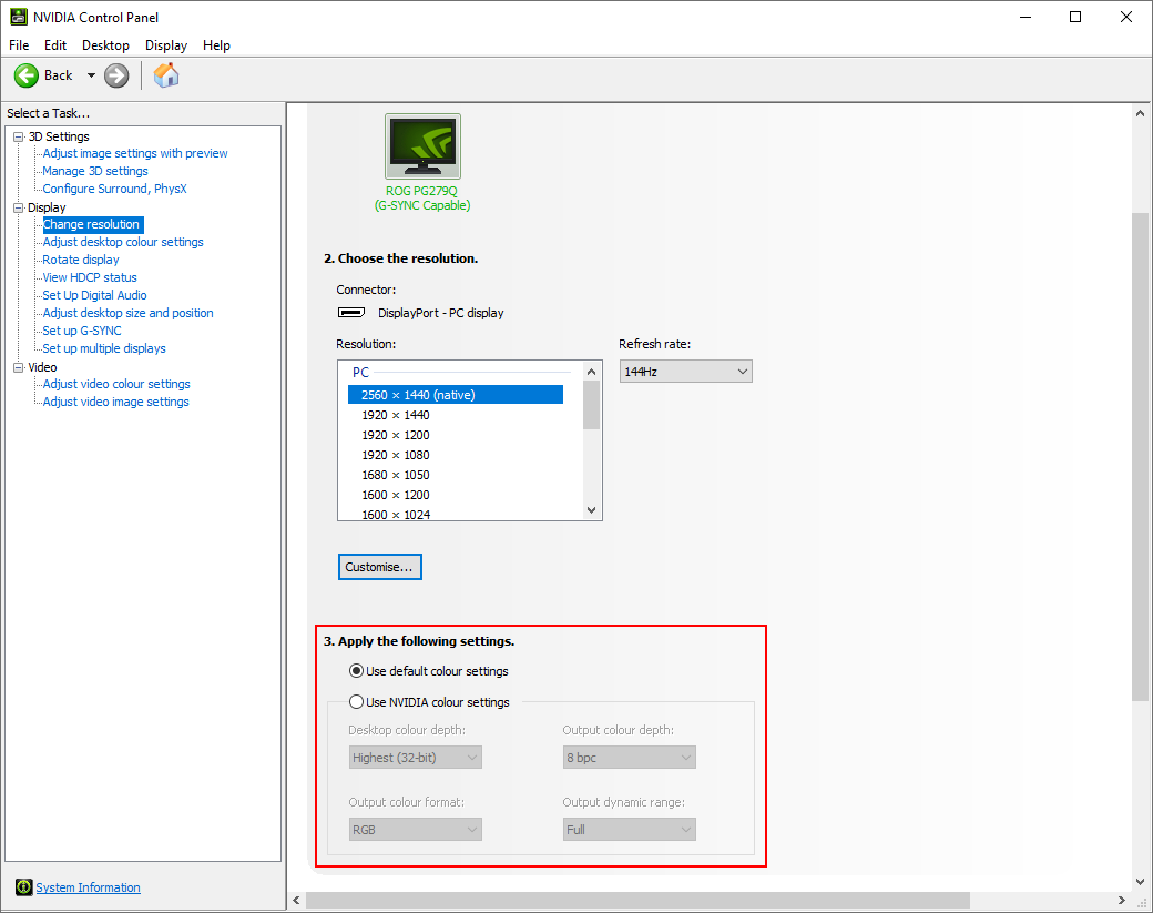 NVIDIA Control Panel Change Resolution NVIDIA Control Panel Change Resolution